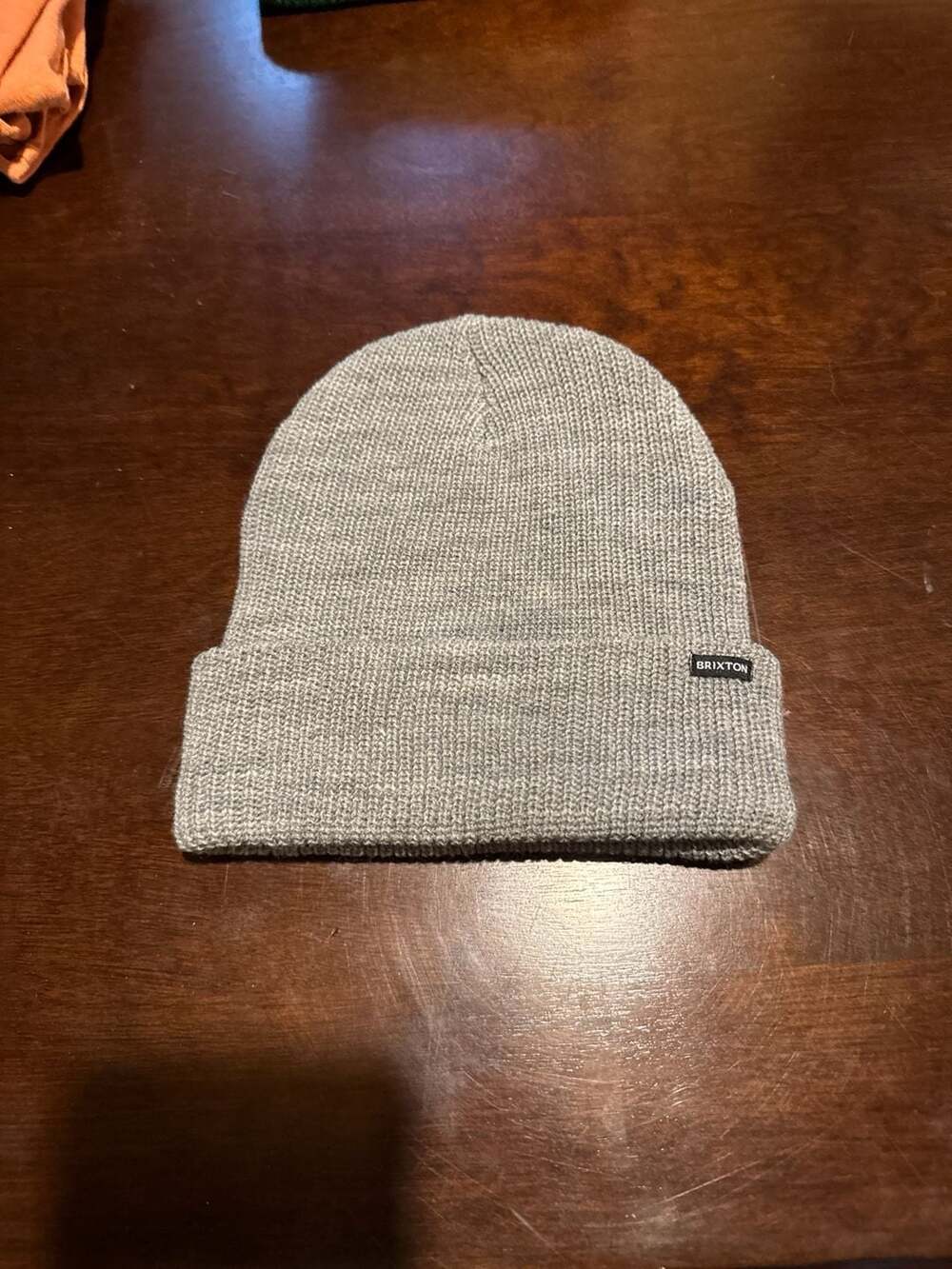 Brixton Heist Cuffed Knit Beanie in Light Heather Grey